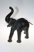 Leather elephant, 56cm high.