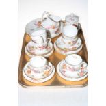 Royal Crown Derby 'Derby Posies' twenty two piece tea set.