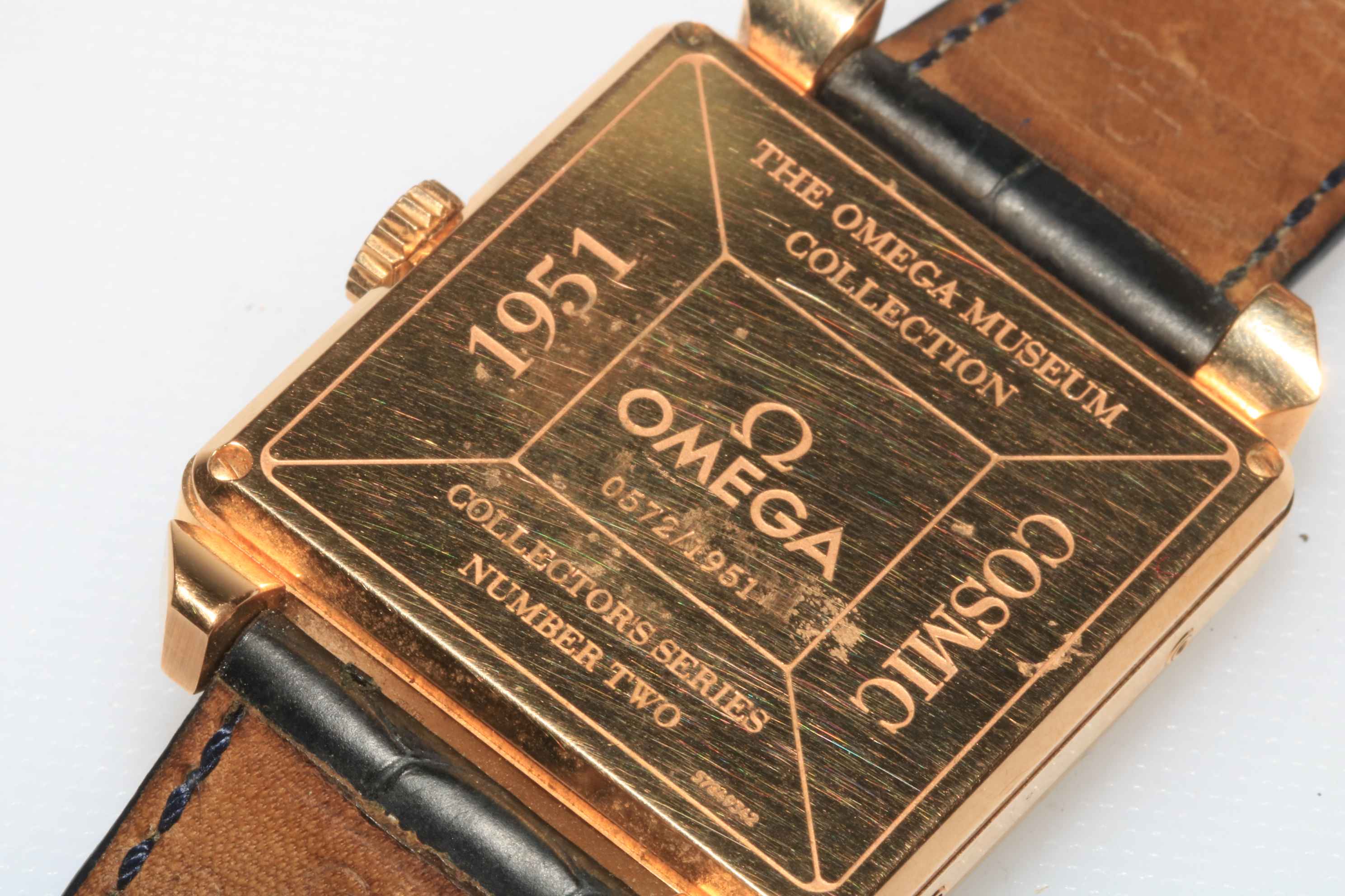 18 carat rose gold Omega Specialities Museum Collection 'Cosmic' Gents wristwatch, - Image 4 of 4