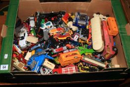 Box of Diecast toy vehicles including Corgi.