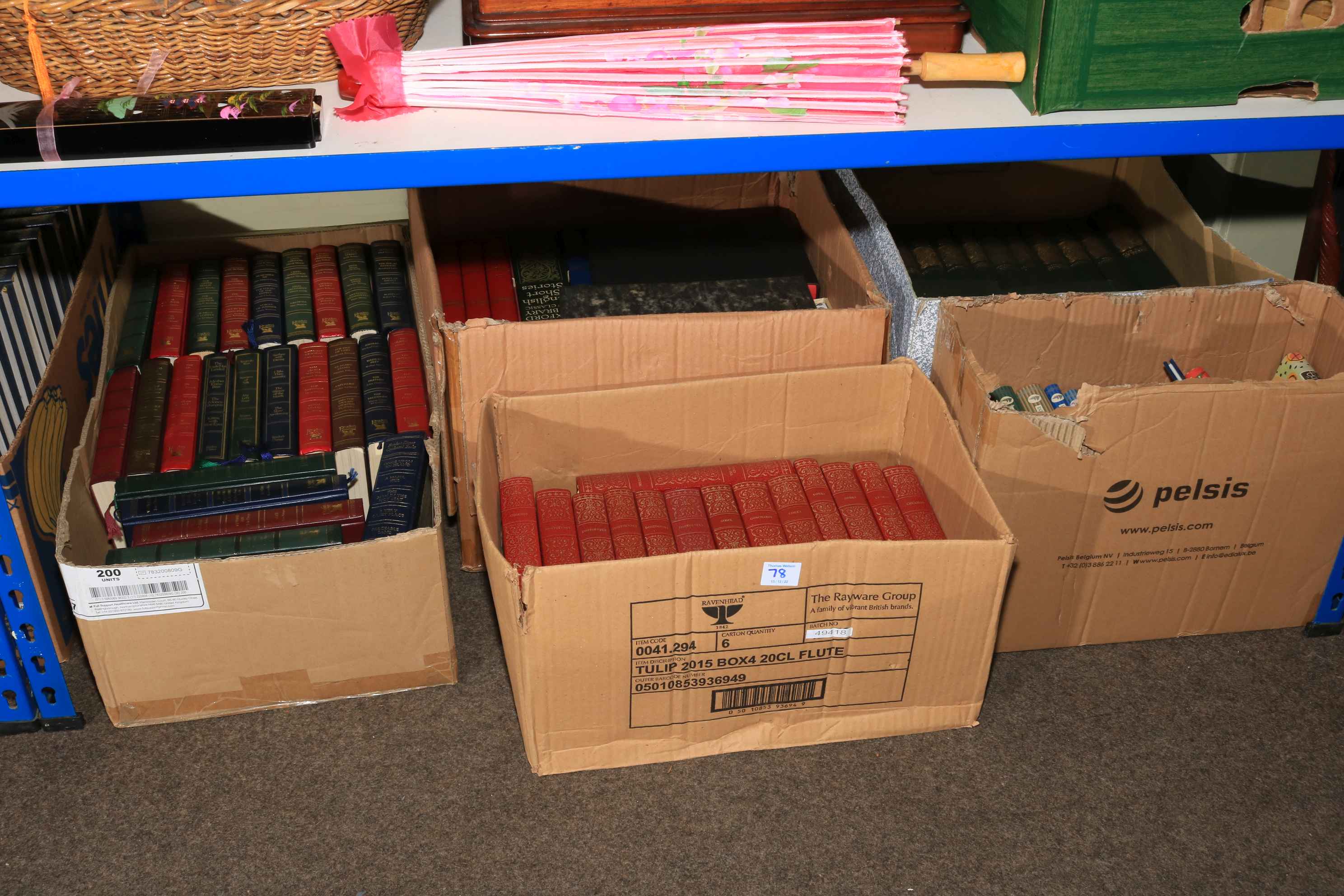 Sixteen boxes of books including Punch, leather bound, etc. - Image 2 of 5