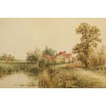 Henry John Kinnaird (1861-1929) Gilt framed watercolour, signed and inscribed 'A Watermill
