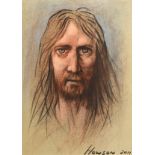 Peter Howson OBE (Scottish born 1958) ARR Framed pastel on paper, signed, dated 2011 'Portrait' 28cm