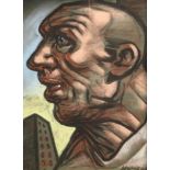 Peter Howson OBE (Scottish born 1958) ARR Framed pastel on paper, signed 'Untitled Head Profile'