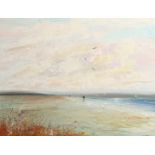 Mark Holden M.A. (Scottish born 1962) ARR Gilt framed oil on canvas, signed 'Seascape with