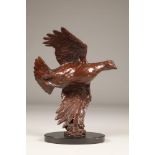Mark Coreth (British born 1958) Bronze sculpture, signed, No8/12 'Red Grouse in Flight' Height ARR