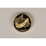 Royal Canadian Mint 1981 one hundred dollar 22 carat gold proof coin, No 089180, with certificate in