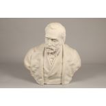 David Watson Stevenson RSA (Scottish 1842-1904) carved white marble bust, Edinburgh 1901 'Alfred