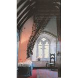 Darren Baker ARR Framed pastel, signed 'Gothic Room Interior' 28cm x 16cm