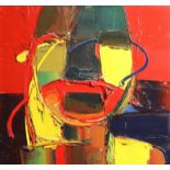 Colin Park (Scottish born 1948) ARR Framed oil on canvas, signed 'Abstract Portrait' 47cm x 50cm