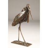 Mark Coreth (British born 1958) Bronze sculpture, signed, No3/9 'Marabou Stork' Height 45cm ARR