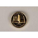 Royal Canadian Mint 1982 one hundred dollar 22 carat gold proof coin, No 092315, with certificate