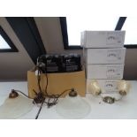 A quantity of assorted lighting to include firefly ceiling lights, Endon two arm wall lights,