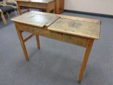 A 20th century double school desk