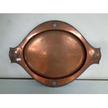 An Arts and Crafts copper tray by A E Jones