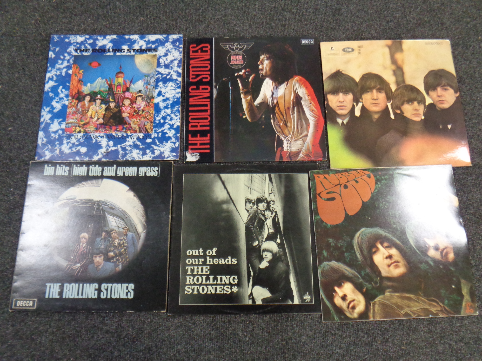 A box of a large quantity of vinyl LP's to include many albums by The Beatles, The Rolling Stones, - Image 3 of 9