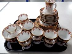 A tray containing a 41 piece antique English china tea service