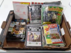 A box of a quantity of football programmes to include Newcastle United home and away