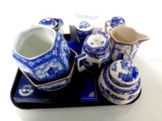 A tray containing Ringtons china to include Millennium mug, Cathedral caddy and water jug,