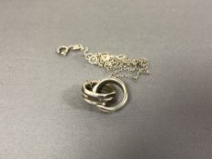A Sterling silver Links of London necklace with rings.