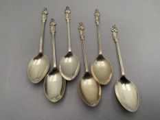 A set of six silver apostle spoons,