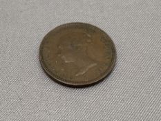 An 1844 half farthing