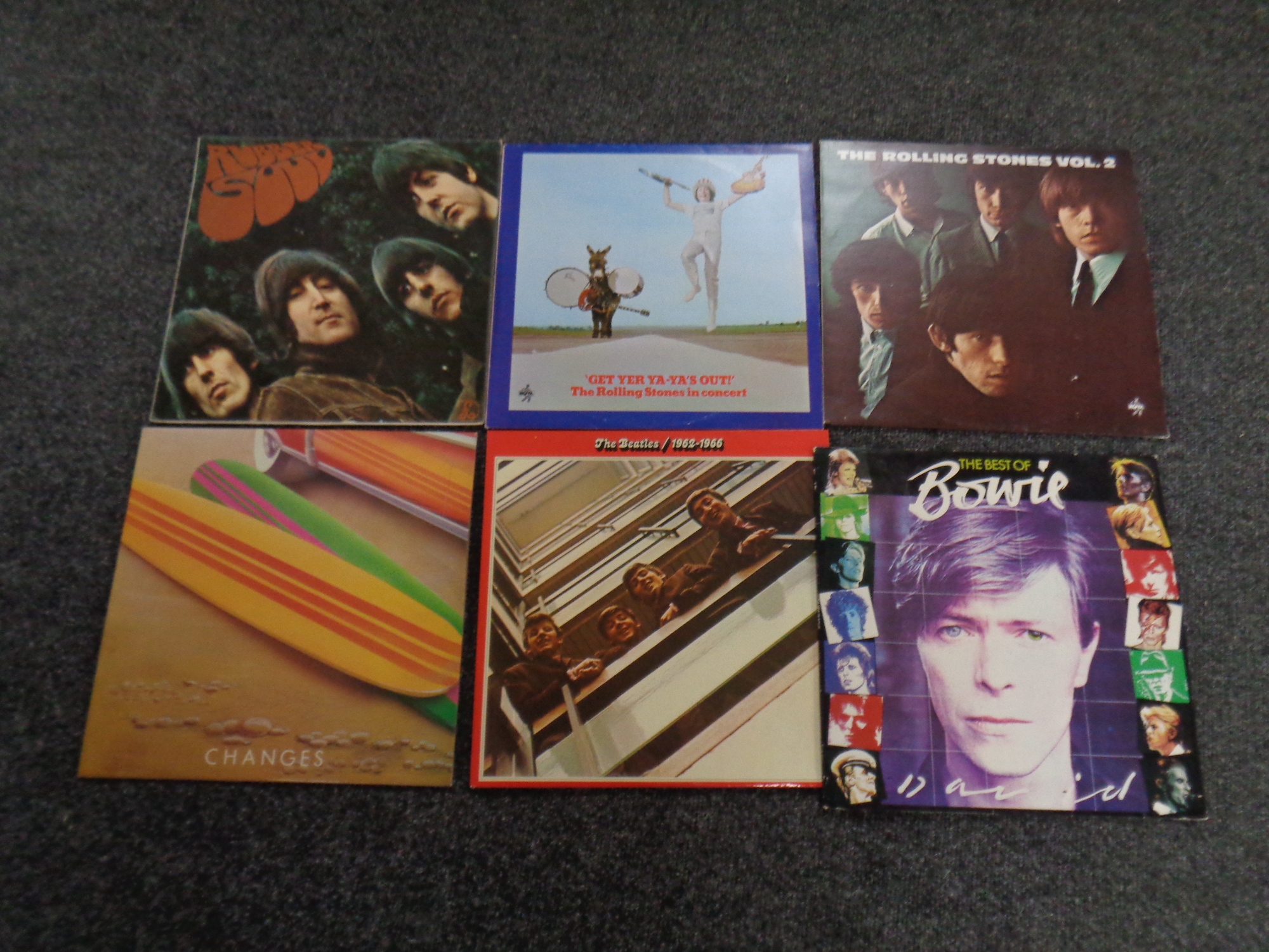A box of a large quantity of vinyl LP's to include many albums by The Beatles, The Rolling Stones, - Image 6 of 9