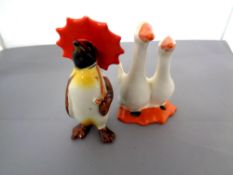 Two Beswick figures, geese (pair) No.