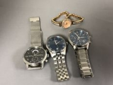 Three Gentleman's designer watches -2 Hugo Boss and Hilfiger,