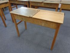 A 20th century double school desk