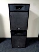 A pair of Peavey Pro-15 PA speakers