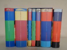 Eight Harry Potter hardback volumes