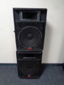 A pair of Wharfedale Pro EVP-15P PA speakers
