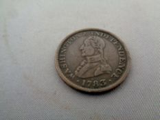 An American 1783 Washington Independence coin