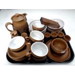 26 pieces of Denby pottery tea ware together with a boxed Papermate pen