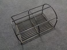 A wrought metal lobster pot frame