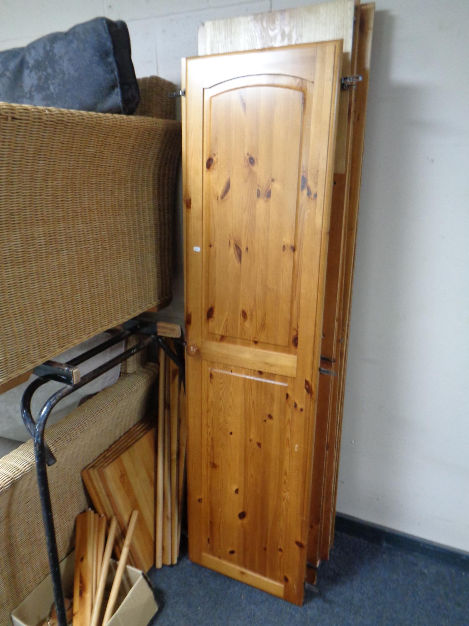 A pine triple door wardrobe (dismantled)