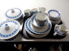 Forty-three pieces of Royal Tuscan Charade tea and dinner china