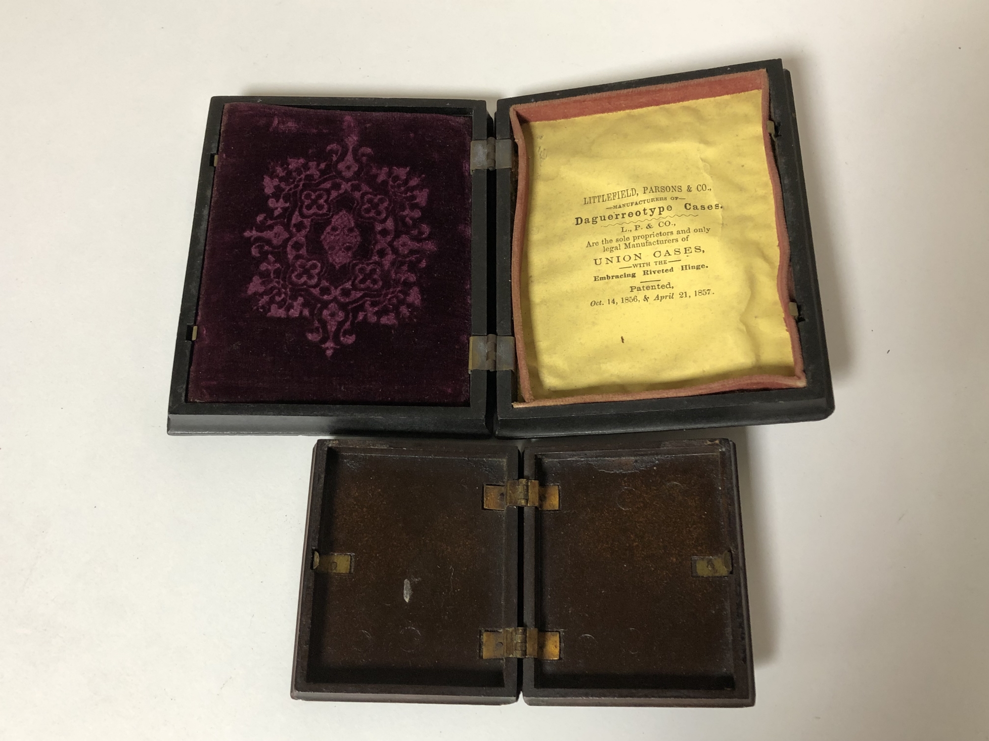 An ornate cast resin daguerreotype case together with one further similar box - Image 2 of 2