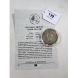 A Royal Mint Historic Coins of Great Britain 1912 Great Britain Trade Dollar,