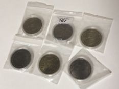 Six various love token coins