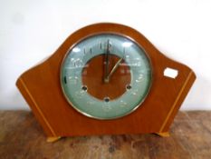 A 20th century walnut cased Smiths mantel clock
