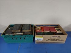 Two boxes containing antiquarian and later volumes including International Library of Famous