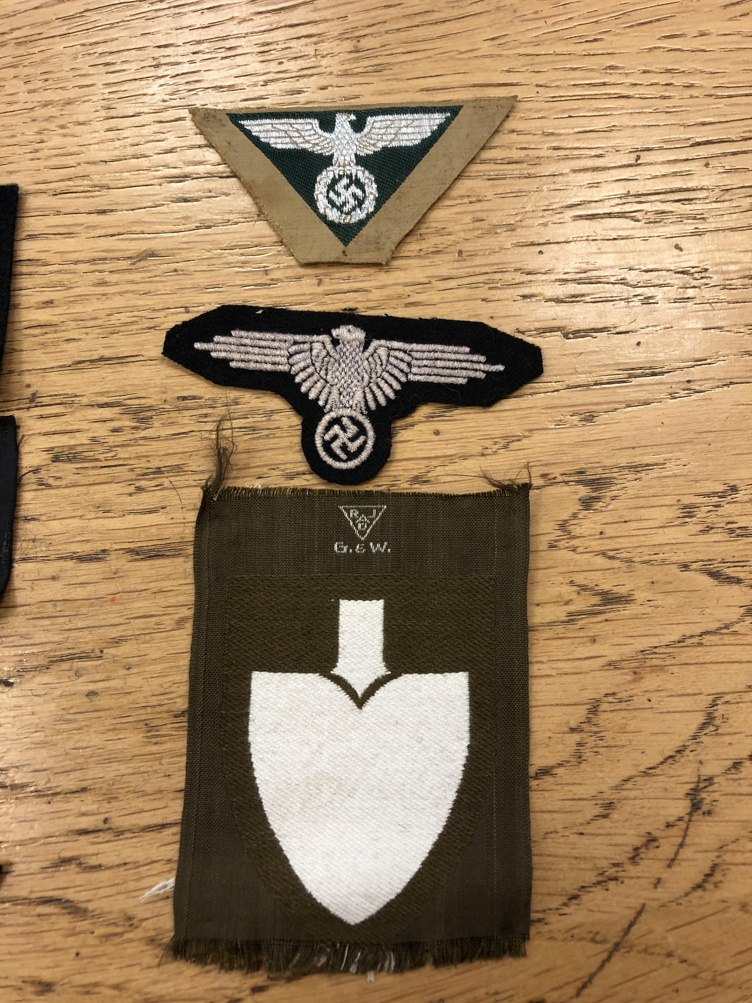 A Group of German cloth insignia, mostly eagle emblems including NSKK example, - Image 5 of 10