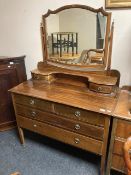 An Edwardian inlaid mahogany dressing table