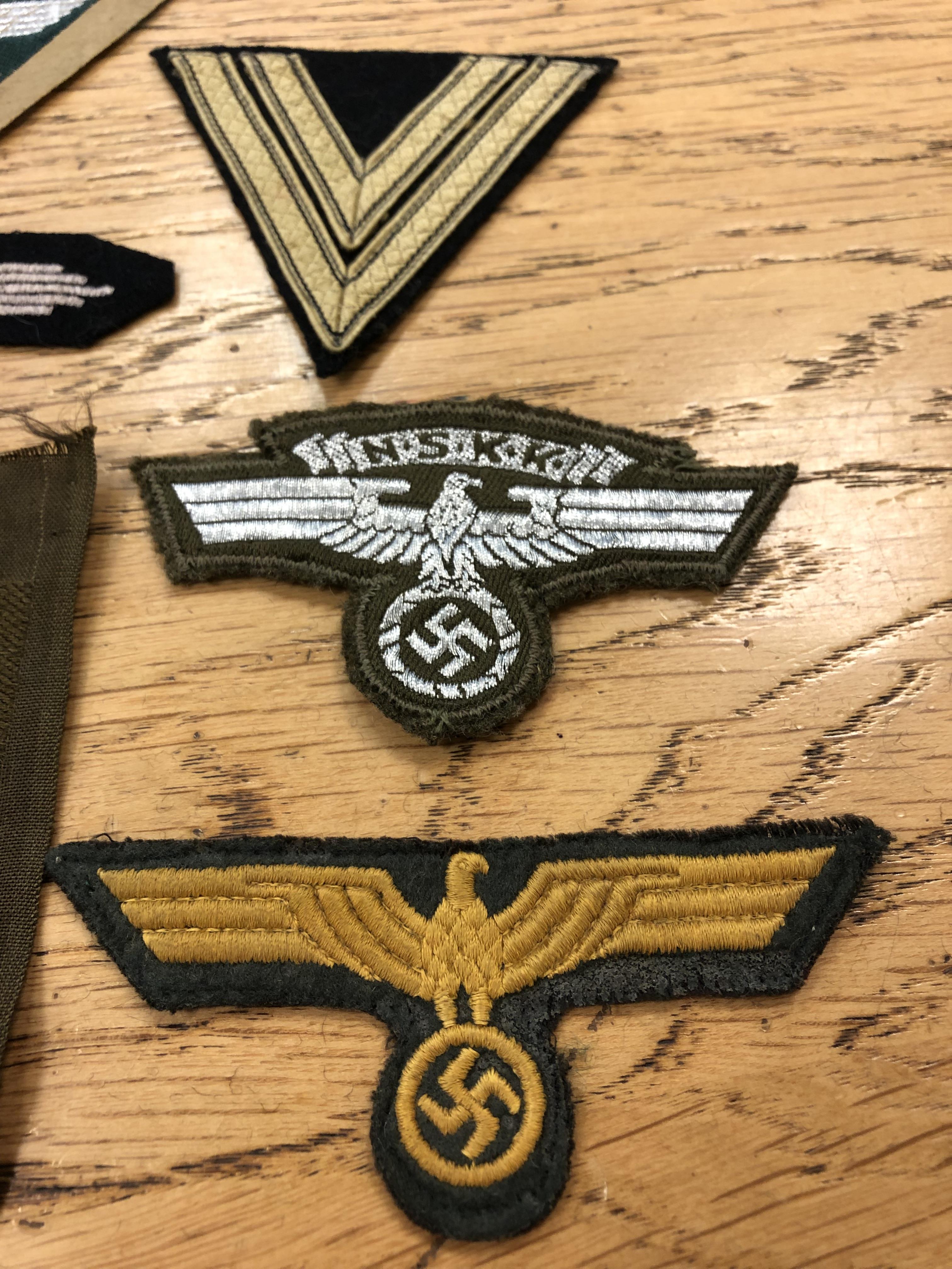 A Group of German cloth insignia, mostly eagle emblems including NSKK example, - Image 3 of 10