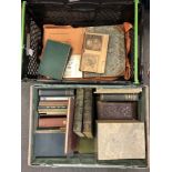 Two boxes of antiquarian volumes including Shakespeare's Works by Thomas Bowdler,