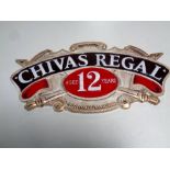 A cast iron Chivas Regal aged 12 years plaque