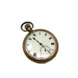 An open face pocket watch in Dennison case,