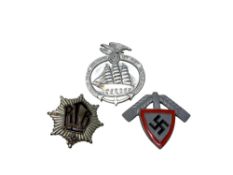 A German Reichsluftschutzbund (Reich Air Defence) badge,